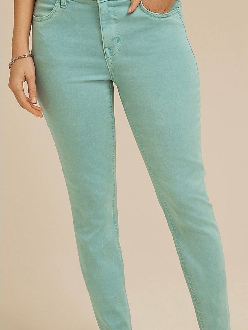 Women’s Mint Green Slim Jeans